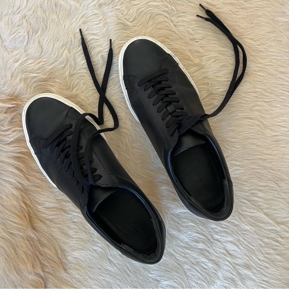 Vince Black Leather Men's Sneakers